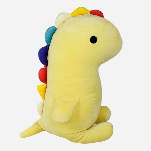 Daiso Toys Kawaii Yellow Rainbow9 Dinosaur Plush Daiso Hug Toy Super Soft Japan Stuffed